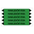 Značení potrubí, kanalizační voda,5 ks, 150 × 12 mm